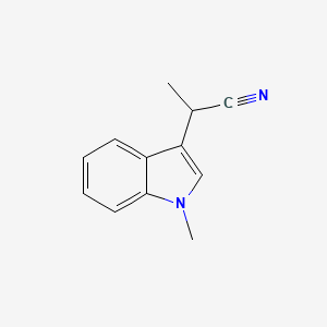 molecular formula C12H12N2 B6318067 2-(1-Methyl-1H-indol-3-yl)propanenitrile CAS No. 176688-64-5