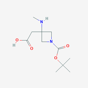 2-{1-[(tert-Butoxy)carbonyl]-3-(methylamino)azetidin-3-yl}acetic acid
