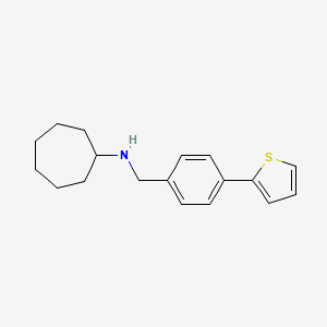 molecular formula C18H23NS B6318088 Cycloheptyl-(4-thiophen-2-yl-benzyl)-amine, 95% CAS No. 179055-55-1