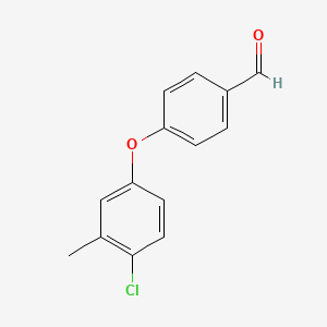 molecular formula C14H11ClO2 B6318102 4-(4-氯-3-甲基苯氧基)苯甲醛 CAS No. 606966-59-0