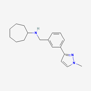 Cycloheptyl-[3-(1-methyl-1H-pyrazol-3-yl)-benzyl]-amine, 95%