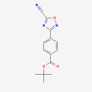 molecular formula C14H13N3O3 B6318128 4-(5-Cyano-[1,2,4]oxadiazol-3-yl)-benzoic acid tert-butyl ester CAS No. 340736-82-5