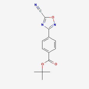 molecular formula C14H13N3O3 B6318128 Tert-butyl 4-(5-cyano-1,2,4-oxadiazol-3-yl)benzoate CAS No. 340736-82-5