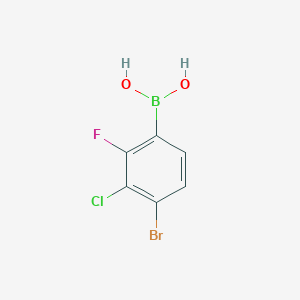 molecular formula C6H4BBrClFO2 B6318140 4-Bromo-3-chloro-2-fluorophenylboronic acid CAS No. 2121514-49-4