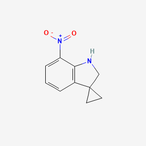 molecular formula C10H10N2O2 B6318150 7'-Nitro-1',2'-dihydrospiro[cyclopropane-1,3'-indole] CAS No. 1697091-16-9