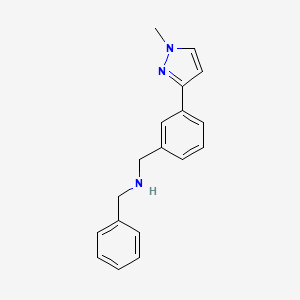 molecular formula C18H19N3 B6318163 Benzyl-[3-(1-methyl-1H-pyrazol-3-yl)-benzyl]-amine, 95% CAS No. 179056-65-6