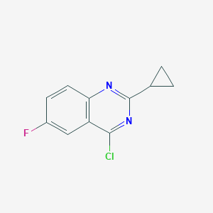 molecular formula C11H8ClFN2 B6318167 4-氯-2-环丙基-6-氟喹唑啉 CAS No. 1695621-65-8