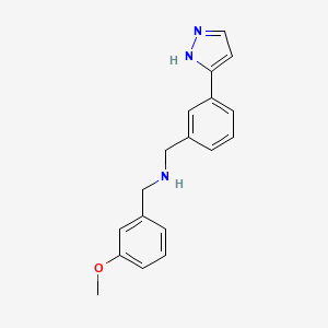 molecular formula C18H19N3O B6318182 (3-Methoxy-benzyl)-[3-(2H-pyrazol-3-yl)-benzyl]-amine, 95% CAS No. 179057-01-3
