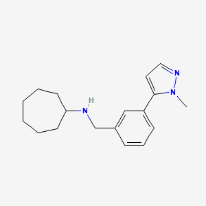 Cycloheptyl-[3-(2-methyl-2H-pyrazol-3-yl)-benzyl]-amine, 95%
