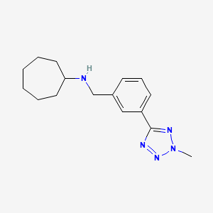 molecular formula C16H23N5 B6318208 Cycloheptyl-[3-(2-methyl-2H-tetrazol-5-yl)-benzyl]-amine, 95% CAS No. 179056-45-2