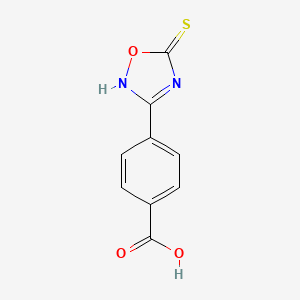 molecular formula C9H6N2O3S B6318235 4-(5-Thioxo-4,5-dihydro-[1,2,4]oxadiazol-3-yl)-benzoic acid CAS No. 340736-73-4
