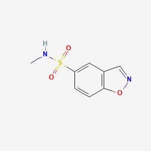 molecular formula C8H8N2O3S B6318284 Benzo[d]isoxazole-5-sulfonic acid methylamide, 95% CAS No. 1780865-72-6