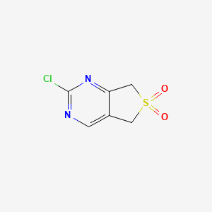 molecular formula C6H5ClN2O2S B6318290 2-Chloro-5H,7H-6-thieno[3,4-d]pyrimidine-6,6-dione CAS No. 1783678-42-1