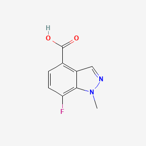 molecular formula C9H7FN2O2 B6318301 7-Fluoro-1-methyl-1H-indazole-4-carboxylic acid CAS No. 1780632-73-6
