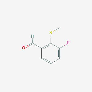 molecular formula C8H7FOS B6318308 3-Fluoro-2-(methylthio)benzaldehyde CAS No. 1289045-34-6
