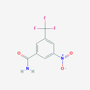 molecular formula C8H5F3N2O3 B6318349 3-硝基-5-三氟甲基苯甲酰胺 CAS No. 20566-89-6