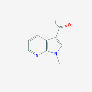 molecular formula C9H8N2O B063184 1-Methyl-1H-pyrrolo[2,3-b]pyridine-3-carboxaldehyde CAS No. 171919-36-1