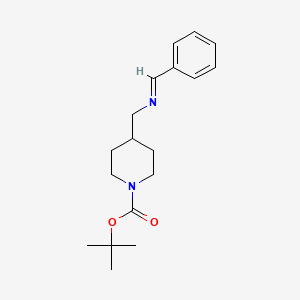 molecular formula C18H26N2O2 B6318433 tert-Butyl 4-(benzylideneamino)methyl) piperidine-1-carboxylate CAS No. 144222-21-9