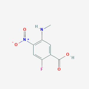 molecular formula C8H7FN2O4 B6318438 3-Methylamino-6-fluoro-4-nitrobenzoic acid CAS No. 1357623-75-6