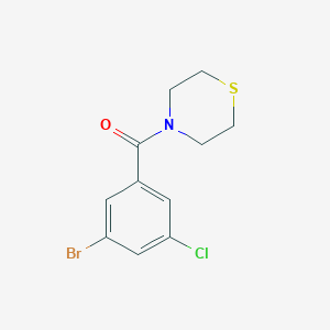 molecular formula C11H11BrClNOS B6318534 (3-Bromo-5-chlorophenyl)(thiomorpholino)methanone CAS No. 1876873-65-2