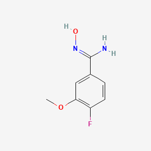 molecular formula C8H9FN2O2 B6318573 4-Fluoro-N'-hydroxy-3-methoxybenzenecarboximidamide, 95% CAS No. 911364-08-4