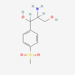 molecular formula C10H15NO4S B6318618 2-Amino-1-[4-(methylsulfonyl)phenyl]-1,3-propanediol, 97% CAS No. 39031-11-3