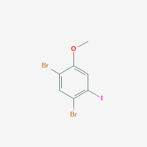 molecular formula C7H5Br2IO B6318619 1,5-Dibromo-2-iodo-4-methoxybenzene CAS No. 1695962-39-0