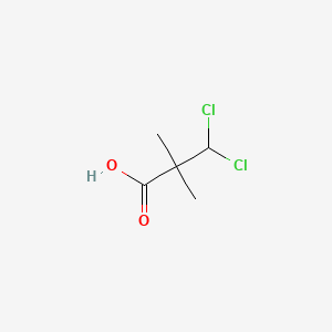 molecular formula C5H8Cl2O2 B6318632 3,3-Dichloro-2,2-dimethylpropanoic acid CAS No. 64855-18-1