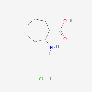 molecular formula C8H16ClNO2 B6318643 2-Aminocycloheptanecarboxylic acid hydrochloride CAS No. 1198283-50-9