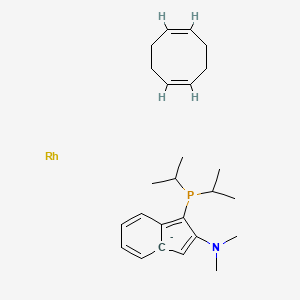 3-Di-i-propylphosphoranylidene-2-(N,N-dimethylamino)-1H-indene(1,5-cyclooctadiene)rhodium(I), 95%