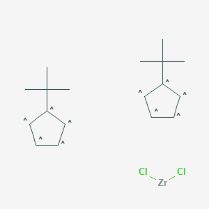 molecular formula C18H26Cl2Zr B6318733 Bis(t-butylcyclopentadienyl)zirconium dichloride;  98% CAS No. 32876-92-9