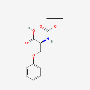 molecular formula C14H19NO5 B6318764 (S)-2-((t-Butoxycarbonyl)amino)-3-phenoxypropanoic acid (Boc-L-Ser(Ph)-OH) CAS No. 1620620-05-4
