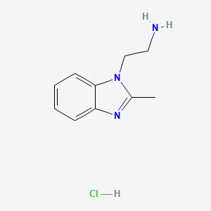 molecular formula C10H14ClN3 B6318776 2-(2-Methyl-1H-benzimidazol-1-yl)ethanamine hydrochloride;  95% CAS No. 1193387-77-7