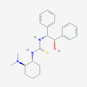 molecular formula C23H31N3OS B6318858 N-[(1R,2R)-2-(Dimethylamino)cyclohexyl]-N'-[(1R,2S)-2-hydroxy-1,2-diphenylethyl]thiourea, 98%, (99% ee) CAS No. 1046493-36-0