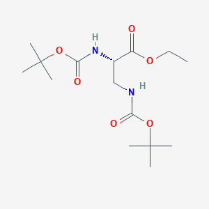 molecular formula C15H28N2O6 B6318864 (S)-Ethyl 2,3-bis((t-butoxycarbonyl)amino)propanoate CAS No. 860033-33-6