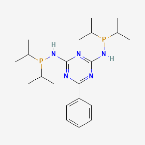 molecular formula C21H35N5P2 B6318871 N2,N4-Bis(diisopropylphosphino)-6-phenyl-1,3,5-triazine-2,4-diamine CAS No. 1422518-26-0