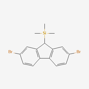 molecular formula C16H16Br2Si B6318878 2,7-Dibromo-9-trimethylsilylfluorene CAS No. 17955-84-9