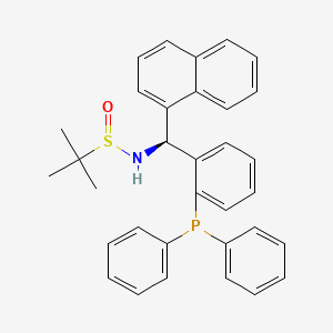 molecular formula C33H32NOPS B6318920 [S(R)]-N-[(S)-[2-(diphenylphosphino)phenyl]-1-naphthalenylmethyl]-2-methyl-2-propanesulfinamide, 95% CAS No. 1595319-95-1
