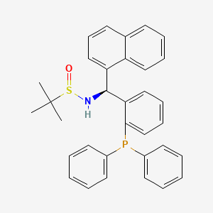 (R)-N-((S)-(2-(diphenylphosphaneyl)phenyl)(naphthalen-1-yl)methyl)-2-methylpropane-2-sulfinamide