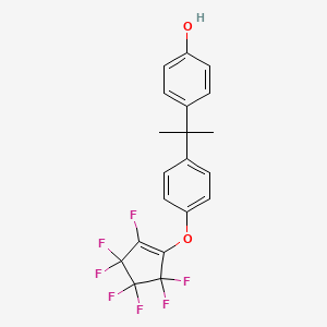 molecular formula C20H15F7O2 B6319023 2-[4-(Heptafluorocyclopent-1-enyl)oxy]phenyl-2-(4-hydroxyphenyl)propane CAS No. 1357625-25-2