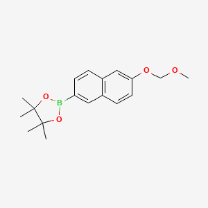 molecular formula C18H23BO4 B6319034 2-(6-(Methoxymethoxy)naphthalen-2-yl)-4,4,5,5-tetramethyl-1,3,2-dioxaborolane CAS No. 874673-97-9
