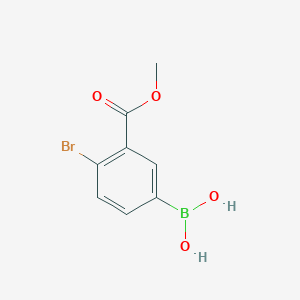 molecular formula C8H8BBrO4 B6319054 4-Bromo-3-(methoxycarbonyl)phenylboronic acid CAS No. 870196-03-5
