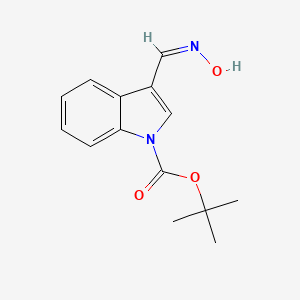 molecular formula C14H16N2O3 B6319096 tert-Butyl 3-((hydroxyimino)methyl)-1H-indole-1-carboxylate CAS No. 188988-43-4