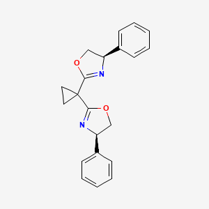 molecular formula C21H20N2O2 B6319191 (4R,4'R)-2,2'-Cyclopropylidenebis(4,5-dihydro-4-phenyloxazole) CAS No. 1819994-24-5
