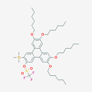 molecular formula C46H67F3O7SSi B6319193 6,7,10,11-Tetrakis(hexyloxy)-3-(trimethylsilyl)-triphenylenyl-2-triflate CAS No. 911197-61-0