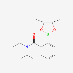 molecular formula C19H30BNO3 B6319210 N,N-Bis(propan-2-yl)-2-(tetramethyl-1,3,2-dioxaborolan-2-yl)benzamide CAS No. 815581-73-8