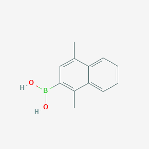 molecular formula C12H13BO2 B6319215 (1,4-Dimethyl-2-naphthalenyl)-boronic acid, 97% CAS No. 489429-46-1