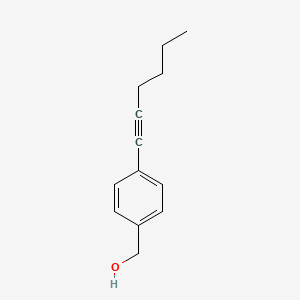 molecular formula C13H16O B6319253 (4-Hex-1-ynylphenyl)methanol CAS No. 482655-07-2