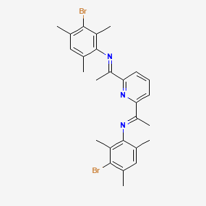 molecular formula C27H29Br2N3 B6319274 2,6-Bis-[1-(3-bromo-2,4,6-trimethylphenylimino)-ethyl]pyridine CAS No. 420119-96-6