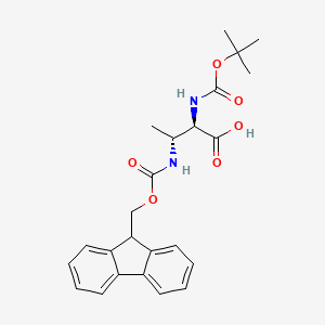 molecular formula C24H28N2O6 B6319283 (2R,3R)-(Fmoc-Amino)-2-(boc-amino)butyric acid (Fmoc-D-Abu(3R-Boc-Amino)-OH) CAS No. 338972-24-0